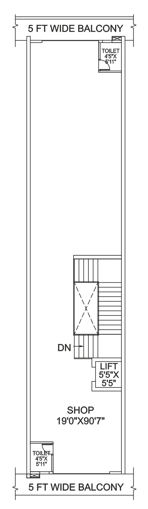 Shop Type 3 - Second Floor